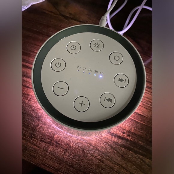 White Noise Sound Machine with 30 Soothing Sounds 12 Colors Night Light White - Picture 8 of 11